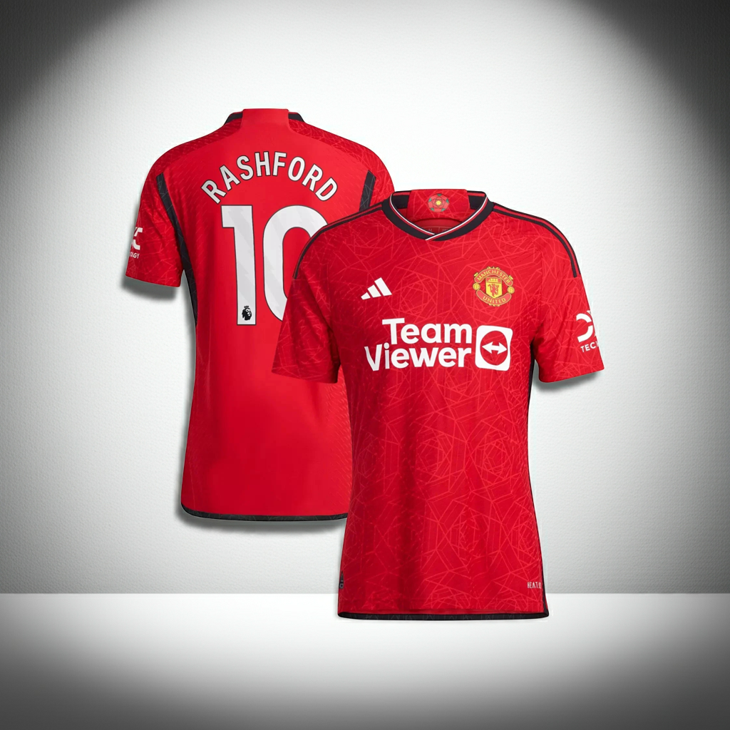 Mancheste 23/24 United Football Shirt Home  Rashford New Size L PLAYER'S VERSION