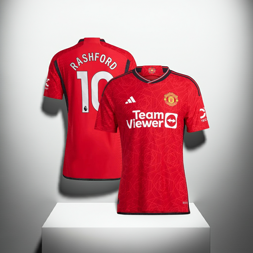 Mancheste 23/24 United Football Shirt Home  Rashford New Size L PLAYER'S VERSION