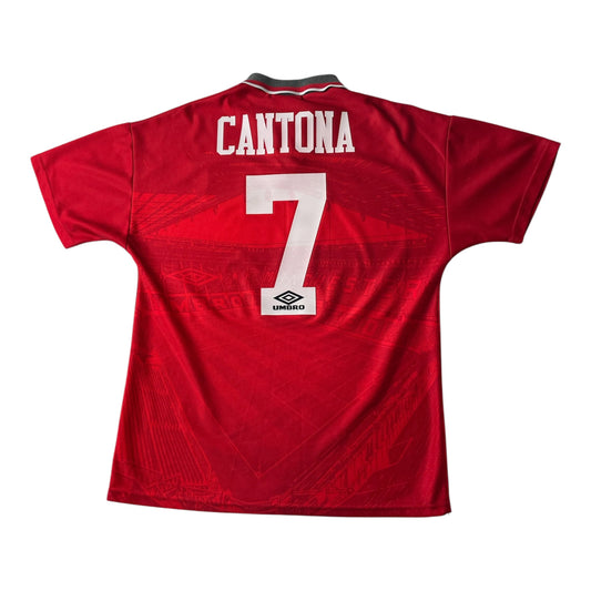Manchester United 1994/95 Home Shirt – Eric Cantona #7 – Size M – Vintage Umbro Football Jersey