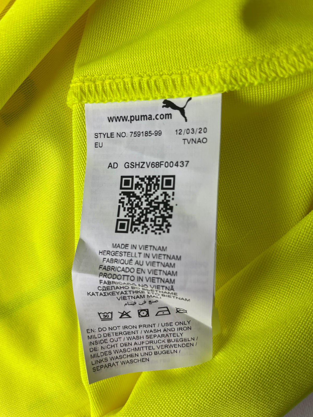 Manchester City 2021/22 Player Issue GK Shirt – Size L – Brand New With Tags (BNWT) – Official Puma Match Shirt