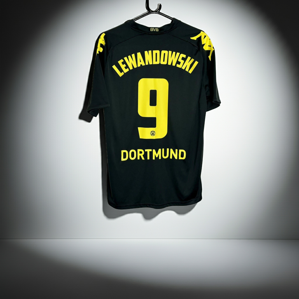 Borussia Dortmund Football Shirt Jersey 2011/2012 Away LEWANDOWSKI #9 (L)
