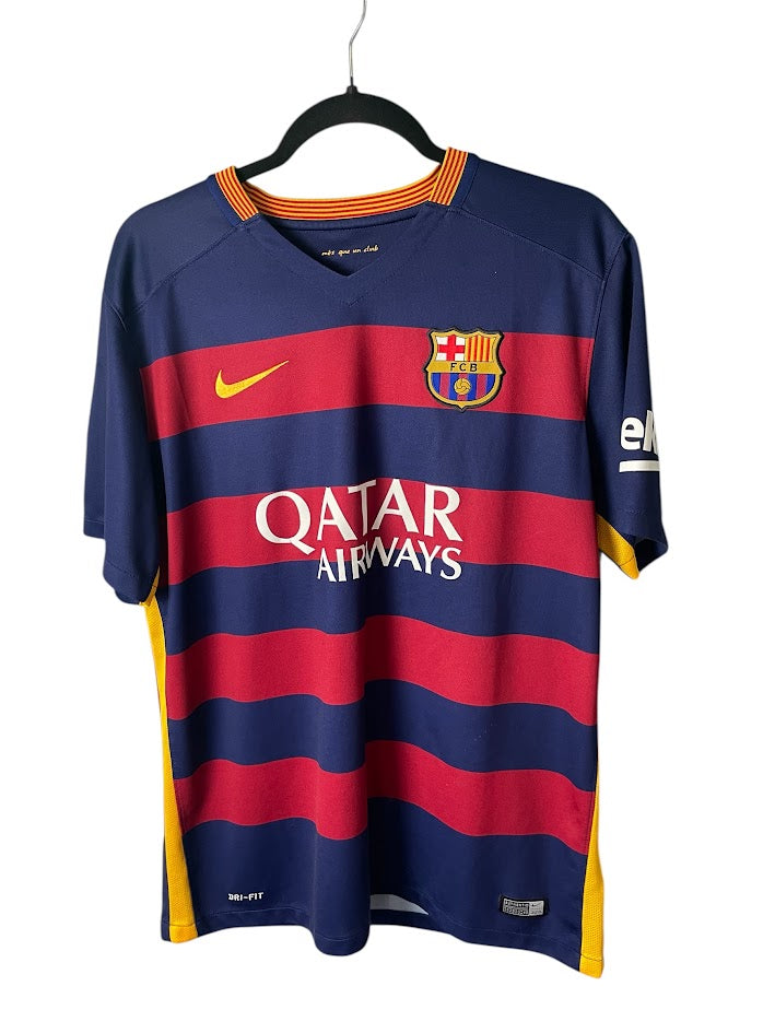Barcelona 2015-16 Home Shirt  Pique 3 M