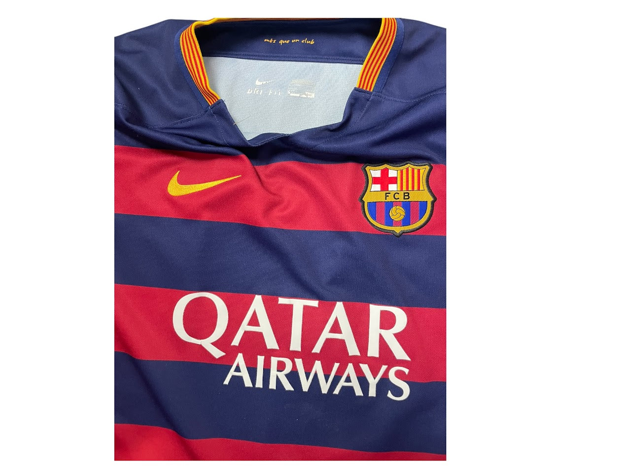 Barcelona 2015-16 Home Shirt  Pique 3 M
