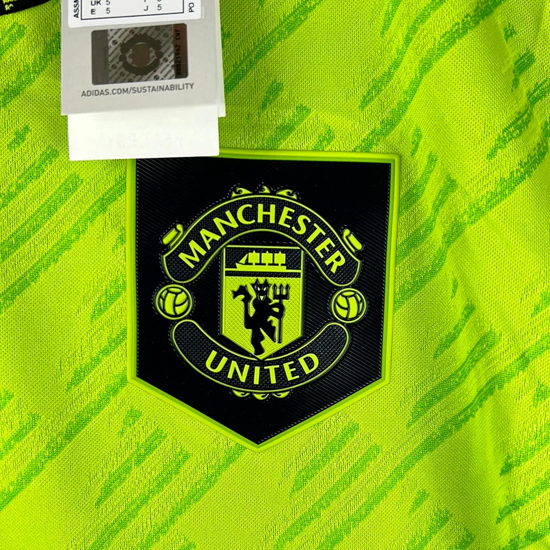 MANCHESTER UNITED PLAYER ISSUE ADIDAS AWAY SHIRT 2022/23 SIZE 5 BRAND NEW