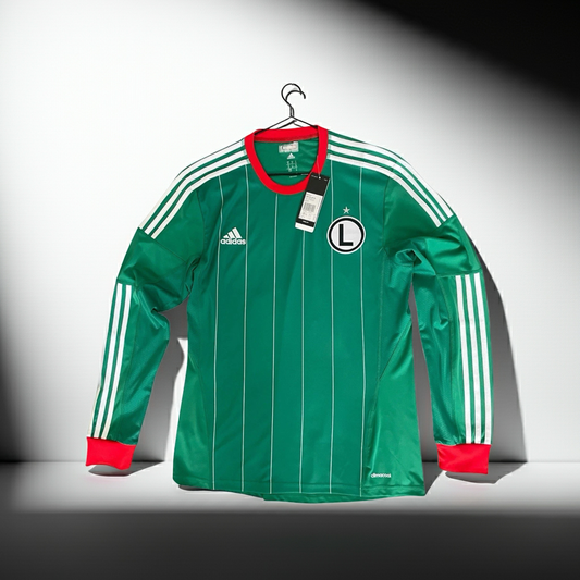 BNWT Medium Mens Legia Warszawa (2013) L/S Away Shirt Adidas size M