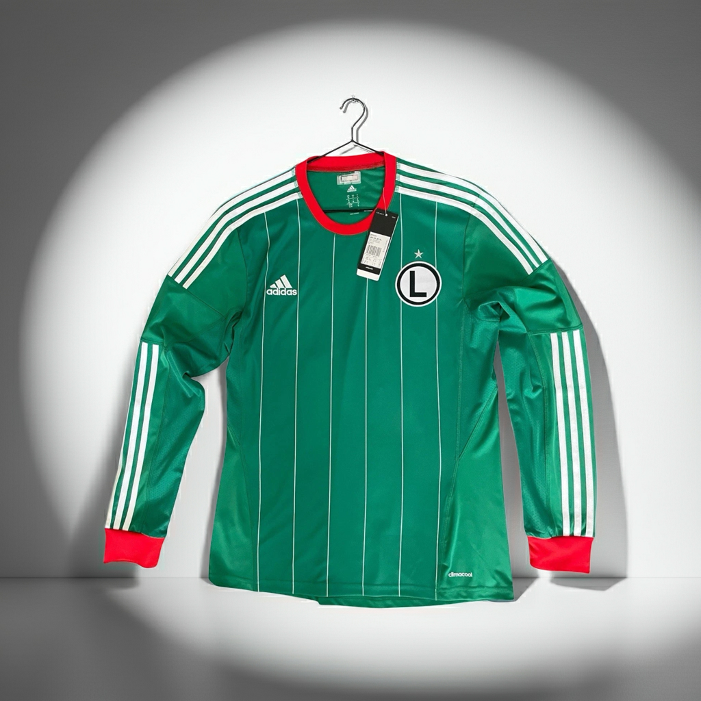 BNWT Medium Mens Legia Warszawa (2013) L/S Away Shirt Adidas size M
