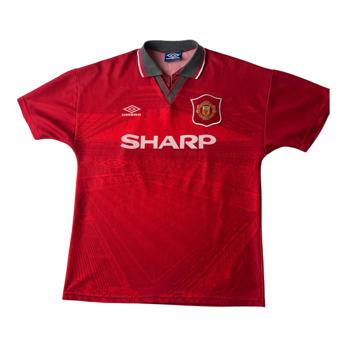 Manchester United 1994/95 Home Shirt – Eric Cantona #7 – Size M – Vintage Umbro Football Jersey