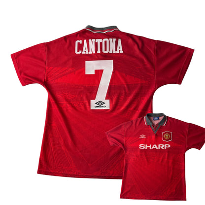 Manchester United 1994/95 Home Shirt – Eric Cantona #7 – Size M – Vintage Umbro Football Jersey