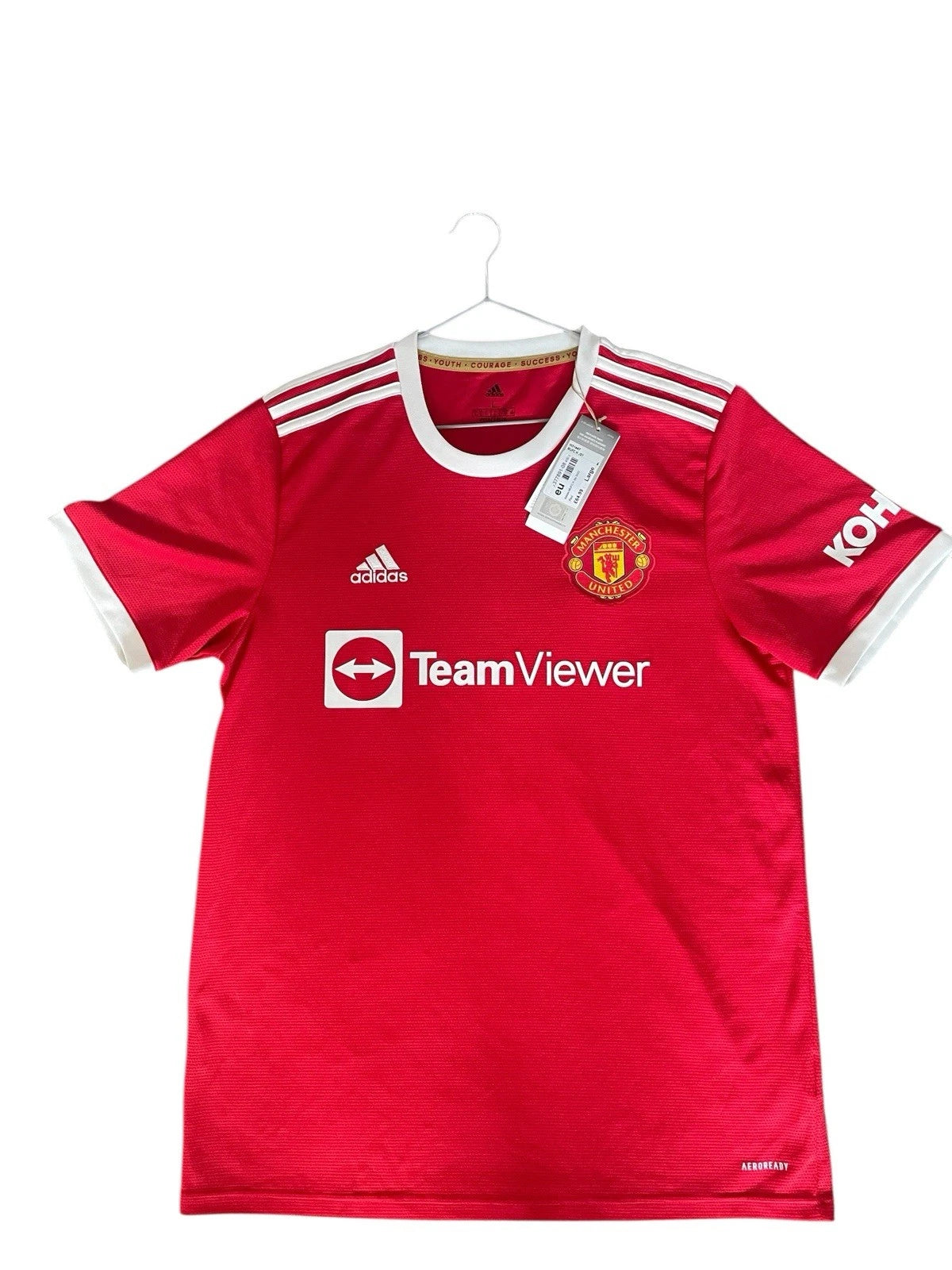 Manchester United 2021/22 Orginal Adidas Home Football Shirt Ronaldo 7 Mens L