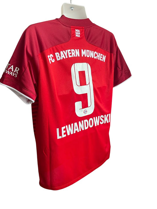 BAYERN MUNICH LEWANDOWSKI 2021 2022 HOME SHIRT FOOTBALL  ADIDAS