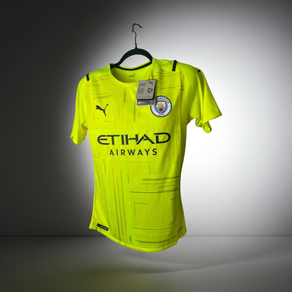 Puma Mens 2021-22 Manchester City Player Issue Gk  Shirt/Yellow SIZE L
