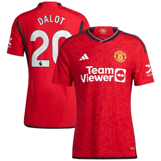 Manchester 23/24 United Football Shirt Men's adidas Home Dalot - New size M PLAYER'S VERSION