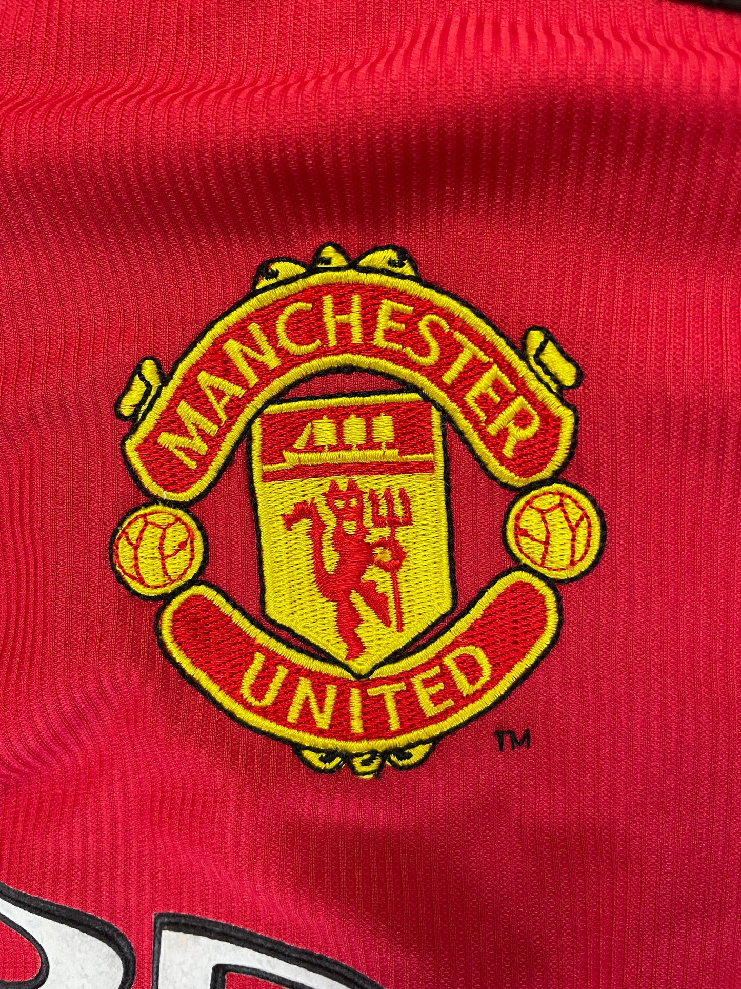 MANCHESTER UNITED BECKHAM 1998- 2000 HOME RETRO FOOTBALL SHIRT SIZE XL
