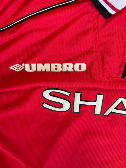 MANCHESTER UNITED BECKHAM 1998- 2000 HOME RETRO FOOTBALL SHIRT SIZE XL