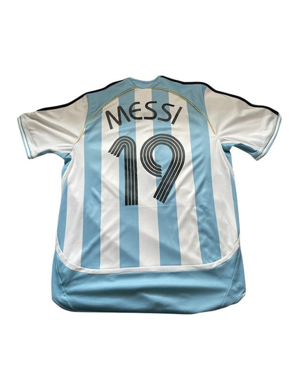 Original Lionel Messi Argentina Home Shirt World Cup 2006 Adidas