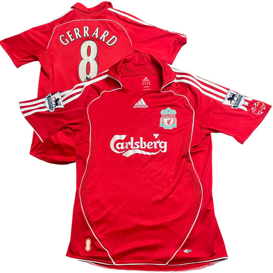 LIVERPOOL 2006/2008 HOME FOOTBALL SHIRT JERSEY ADIDAS Gerrard  M