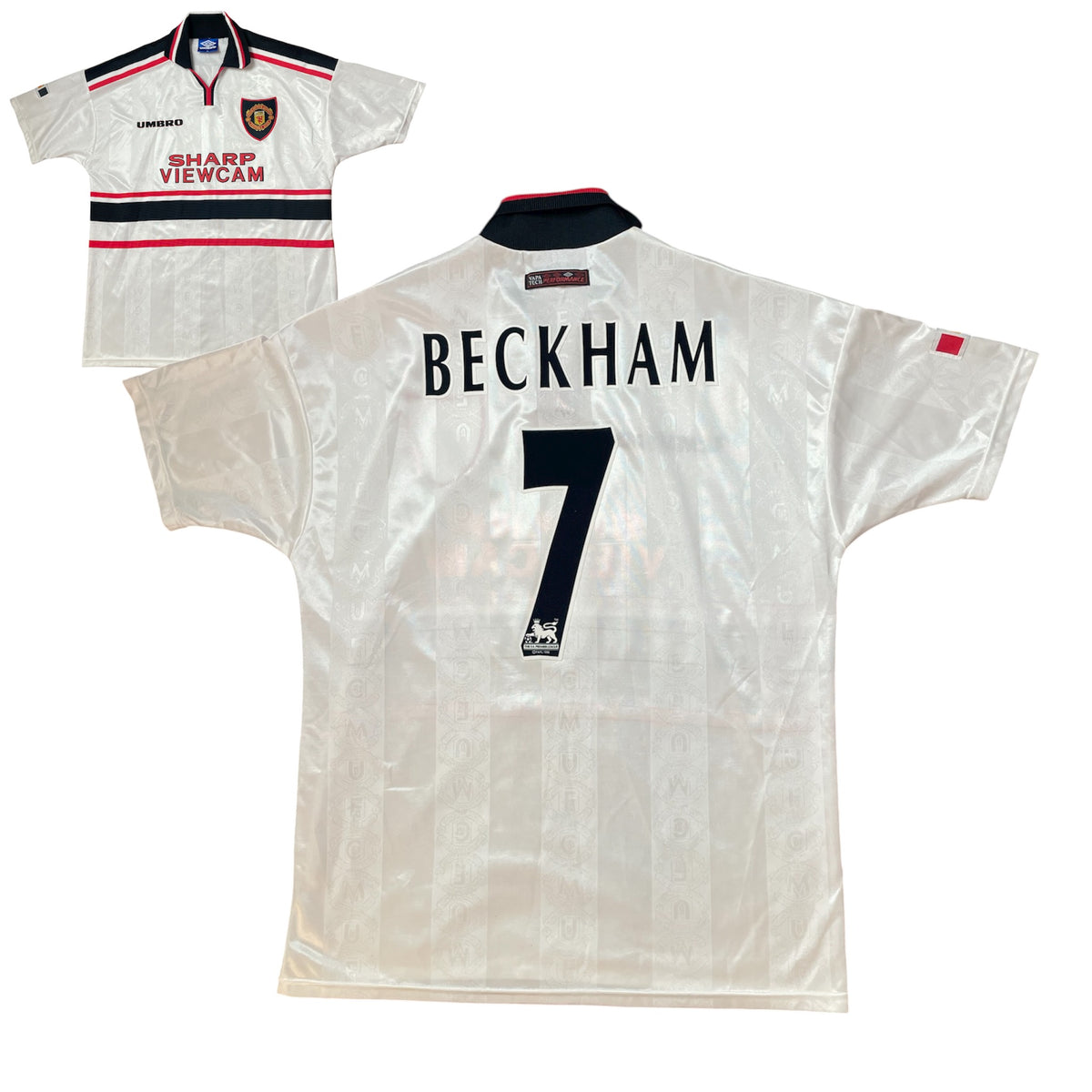 MANCHESTER UNITED 1997/99 AWAY FOOTBALL SHIRT (XL) BECKHAM 7 - photo 2