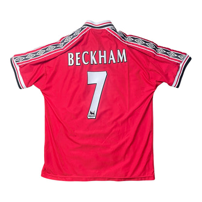 MANCHESTER UNITED BECKHAM 1998- 2000 HOME RETRO FOOTBALL SHIRT SIZE XL - photo 9