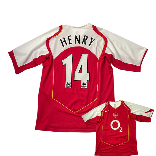 Arsenal 2004/05 Home Shirt – Thierry Henry #14 – Size L – Vintage Nike Football Jersey