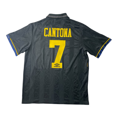 Manchester United 1993/95 Away Shirt – Eric Cantona #7 – Size XL – Vintage Umbro Football Jersey