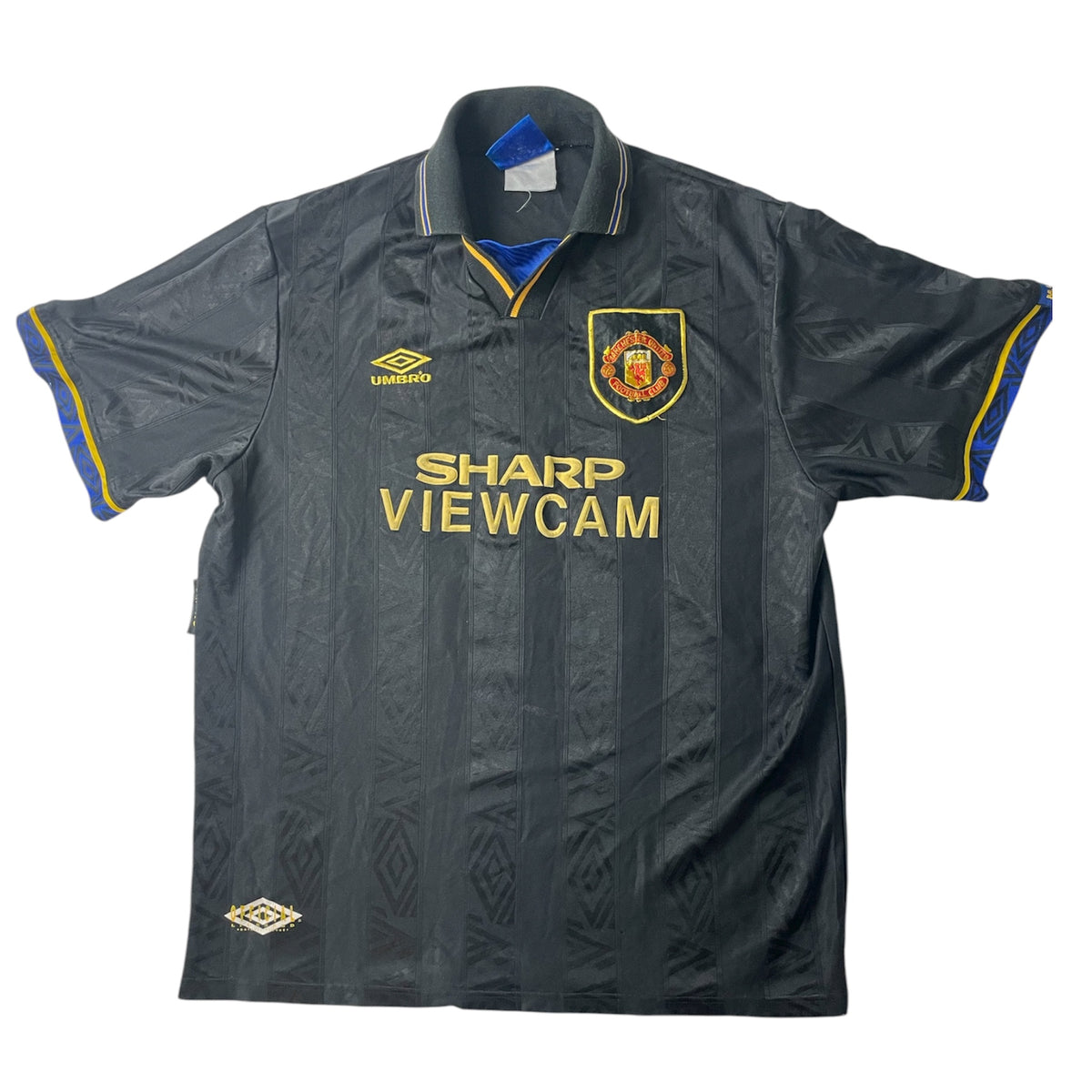 Manchester United 1993/95 Away Shirt – Eric Cantona #7 – Size XL – Vintage Umbro Football Jersey