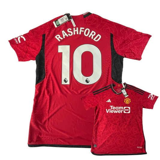 Mancheste 23/24 United Football Shirt Home  Rashford New Size L PLAYER'S VERSION
