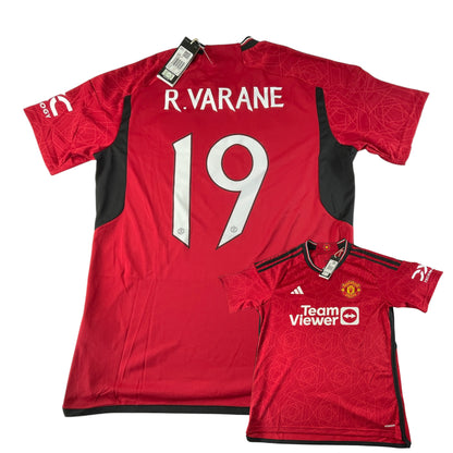 Manchester United 23/24 Men's Shirt Football adidas Home Top - Varane 19 - New