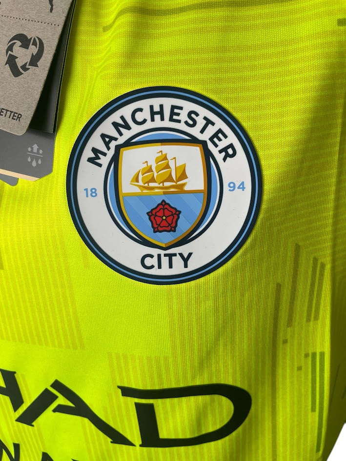 Puma Mens 2021-22 Manchester City Player Issue Gk  Shirt/Yellow SIZE L