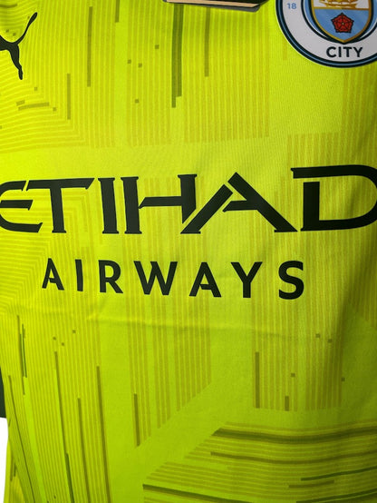 Puma Mens 2021-22 Manchester City Player Issue Gk  Shirt/Yellow SIZE L