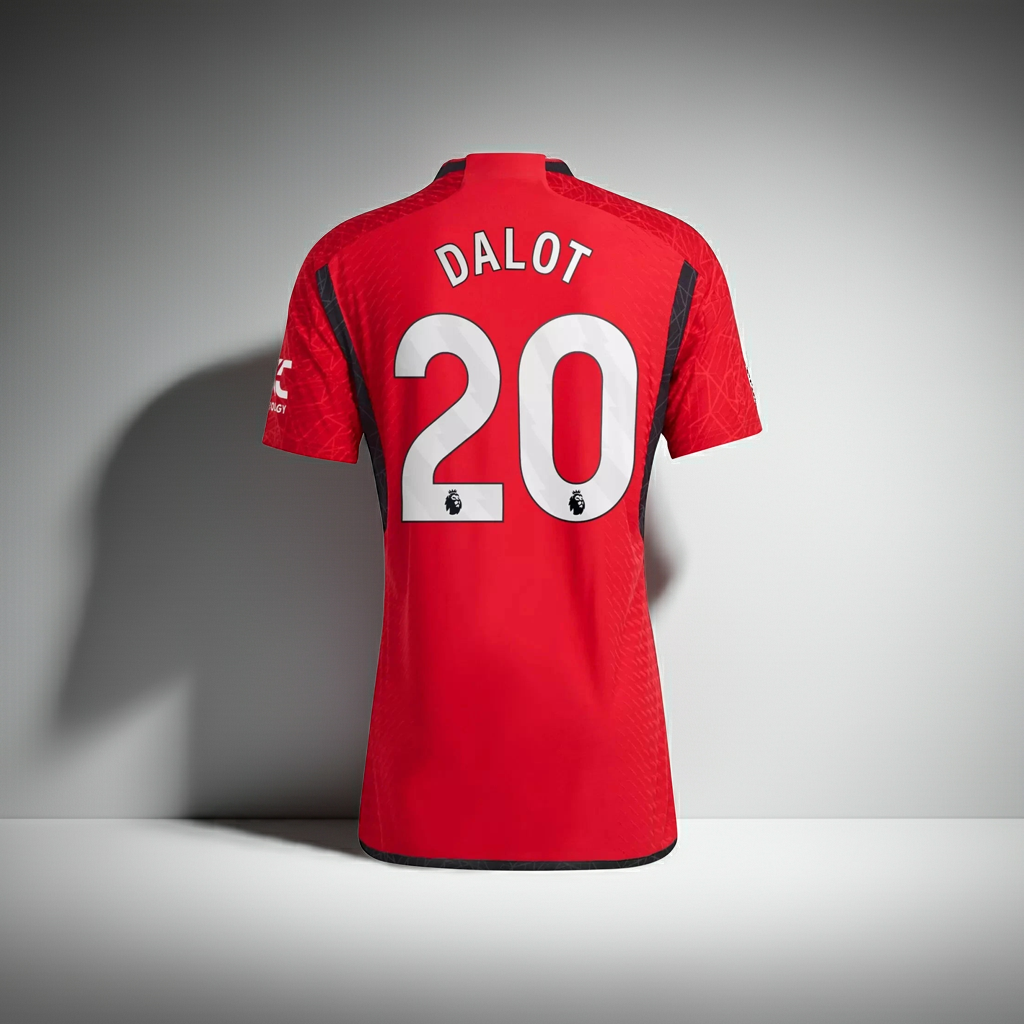 Manchester 23/24 United Football Shirt Men's adidas Home Dalot - New size M PLAYER'S VERSION